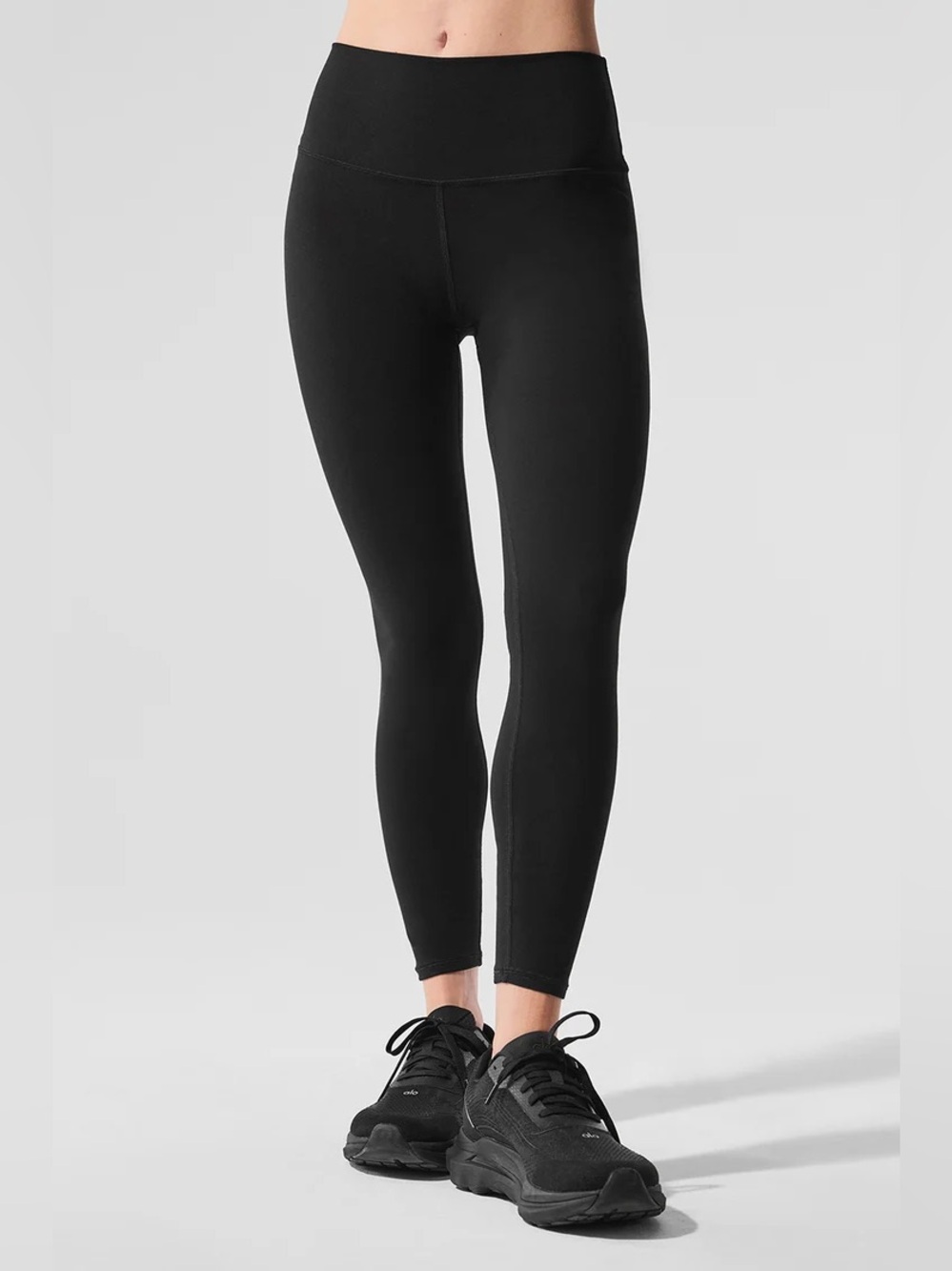 ALO YOGA Alosoft High-Waist 7/8 Highlight Legging, Black - Size Small